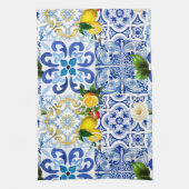 Linge De Cuisine Carrelage méditerranéen, majolica, style sicilien  (Vertical)