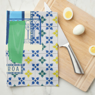 Linge De Cuisine Carrelage portugais et balcon de fenêtre avec oise