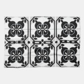 Linge De Cuisine Carrelage portugais noir et blanc Conception d'une (Horizontal)