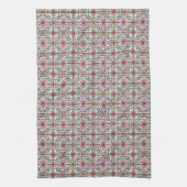 Linge De Cuisine Carrelage rose clair et vert Motif Plutôt (Vertical)