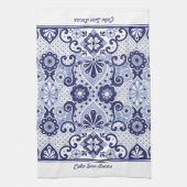 Linge De Cuisine Carrelage Talavera mexicain bleu et blanc personna (Vertical)