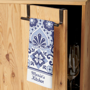 Linge De Cuisine Carrelage Talavera mexicain bleu et blanc personna
