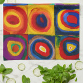 Linge De Cuisine Carrés avec cercles, Abstraits, Wassily Kandinsky (Plié)