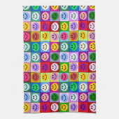 Linge De Cuisine Carrés de visage d'arc-en-ciel (Vertical)