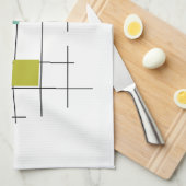 Linge De Cuisine Carrés et lignes colorés Géométrique milieu du siè (Quart Plié)