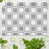 Linge De Cuisine Carrés gras gris Mod (Plié)