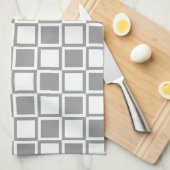 Linge De Cuisine Carrés gras gris Mod (Quart Plié)