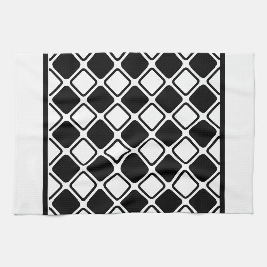 Linge De Cuisine Carrés monochromes (Horizontal)