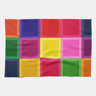 Linge De Cuisine Carrés multicolores et rayures Girly
