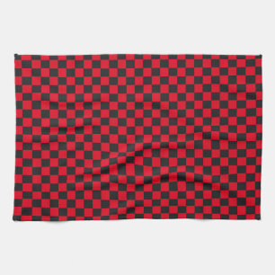 Linge De Cuisine Carrés noirs coccinelle rouge couleurs Coléoptère