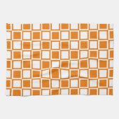 Linge De Cuisine Carrés Orange Bold Mod (Horizontal)