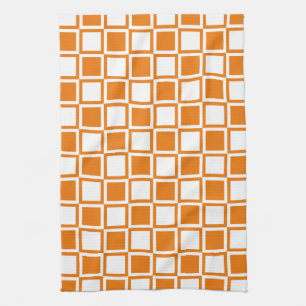 Linge De Cuisine Carrés Orange Bold Mod