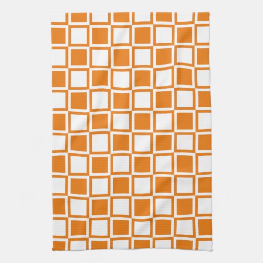 Linge De Cuisine Carrés Orange Bold Mod (Vertical)