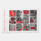 Linge De Cuisine Carrés rouges (Horizontal)