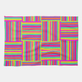 Linge De Cuisine Carrés tissés multicolores Neon (Horizontal)