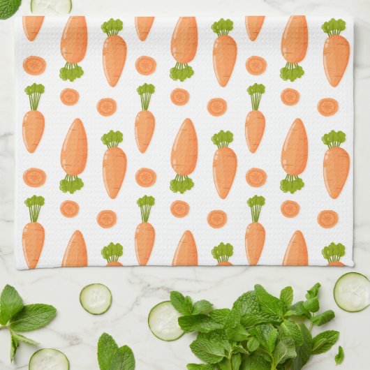 Linge De Cuisine Carrot and slice pattern (Plié)