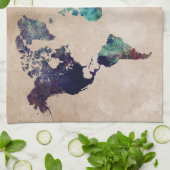 Linge De Cuisine carte 10 du monde (Plié)