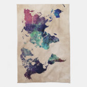 Linge De Cuisine carte 10 du monde (Vertical)