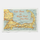 Linge De Cuisine Carte ancienne de Cape Cod (Horizontal)