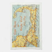 Linge De Cuisine Carte ancienne de Cape Cod (Vertical)