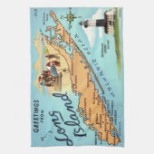 Linge De Cuisine Carte ancienne de Long Island (Vertical)