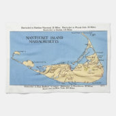Linge De Cuisine Carte ancienne de Nantucket (Horizontal)