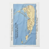 Linge De Cuisine Carte ancienne de Nantucket (Vertical)