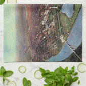 Linge De Cuisine Carte ancienne de Washington DC et de la rivière P (Plié)