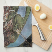 Linge De Cuisine Carte ancienne de Washington DC et de la rivière P (Quart Plié)