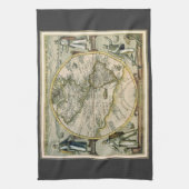 Linge De Cuisine Carte antique, 1596, America Sive Novus Orbis (Vertical)