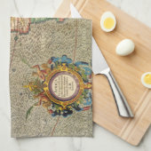 Linge De Cuisine Carte antique du monde de Gerardus Mercator représ (Quart Plié)