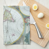 Linge De Cuisine Carte antique du monde du 17e siècle, Frederick De (Quart Plié)