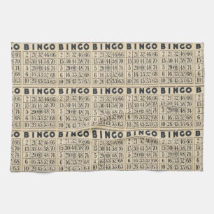 Linge De Cuisine Carte Bingo vintage