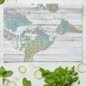 Linge De Cuisine Carte Boho II (Plié)