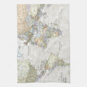 Linge De Cuisine Carte classique du monde (Vertical)