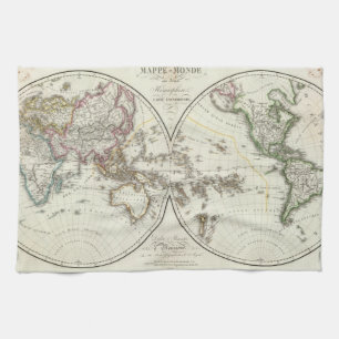 Linge De Cuisine Carte d'atlas de Paris