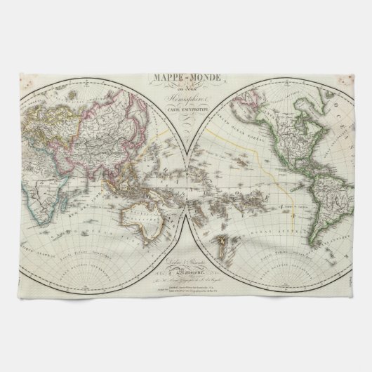 Linge De Cuisine Carte d'atlas de Paris (Horizontal)
