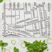 Linge De Cuisine Carte de Beacon Hill à Boston  (Plié)