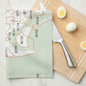 Linge De Cuisine Carte de code postal de San Diego (Quart Plié)