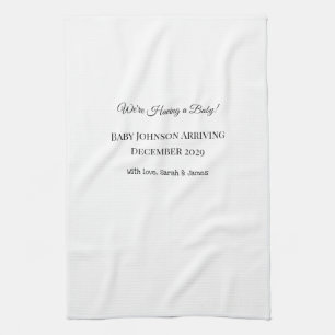 Linge De Cuisine Carte de déclaration personnalisée pour bébé