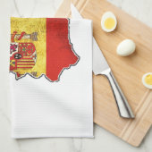 Linge De Cuisine Carte de drapeau de l'Espagne (Quart Plié)