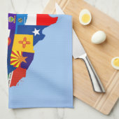 Linge De Cuisine carte de drapeau de république des Etats-Unis (Quart Plié)