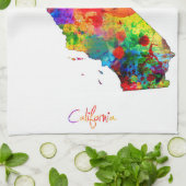 Linge De Cuisine Carte de la Californie (Plié)