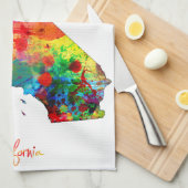 Linge De Cuisine Carte de la Californie (Quart Plié)