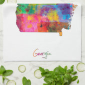 Linge De Cuisine Carte de la Géorgie (Plié)