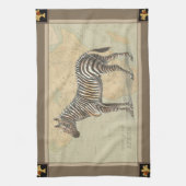 Linge De Cuisine Carte de l'Afrique et un zèbre (Vertical)