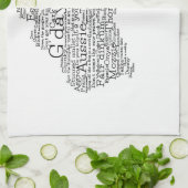 Linge De Cuisine Carte de l'argot australien (Plié)