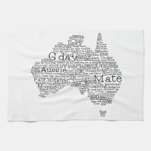 Linge De Cuisine Carte de l'argot australien