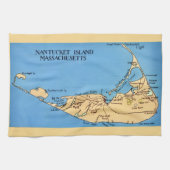 Linge De Cuisine Carte de l'île de Nantucket (Horizontal)