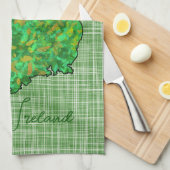 Linge De Cuisine Carte de l'Irlande Saint Patrick's Day (Quart Plié)